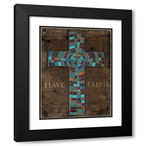 Have Faith Black Modern Wood Framed Art Print with Double Matting by Villa, Mlli