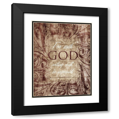 Be Impossible Black Modern Wood Framed Art Print with Double Matting by Villa, Mlli