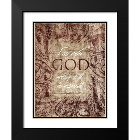 Be Impossible Black Modern Wood Framed Art Print with Double Matting by Villa, Mlli