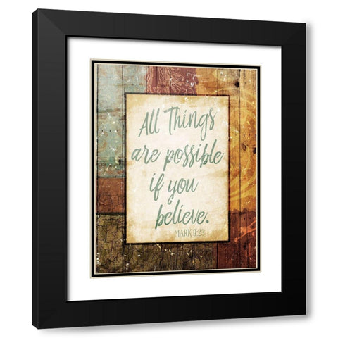 Possible Black Modern Wood Framed Art Print with Double Matting by Villa, Mlli