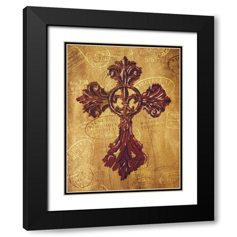 Blessing Travel Black Modern Wood Framed Art Print with Double Matting by Villa, Mlli