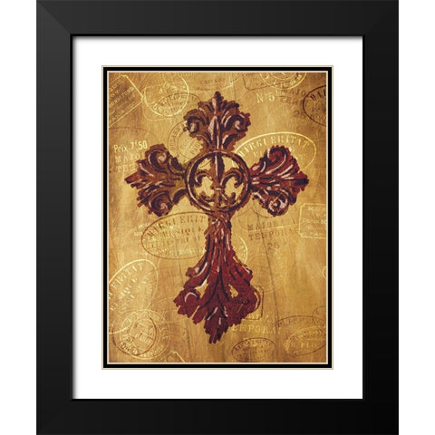 Blessing Travel Black Modern Wood Framed Art Print with Double Matting by Villa, Mlli