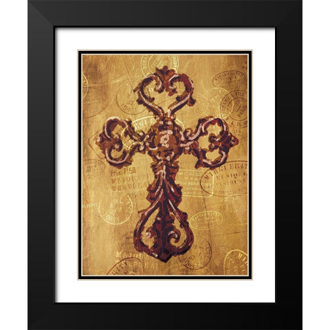 Blessing Travels Again Black Modern Wood Framed Art Print with Double Matting by Villa, Mlli