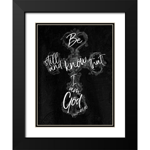 I Am God Black Modern Wood Framed Art Print with Double Matting by Villa, Mlli