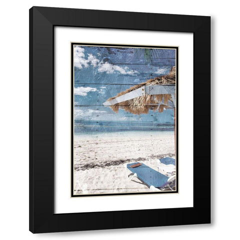 Coastal Chill Mate Black Modern Wood Framed Art Print with Double Matting by Villa, Mlli