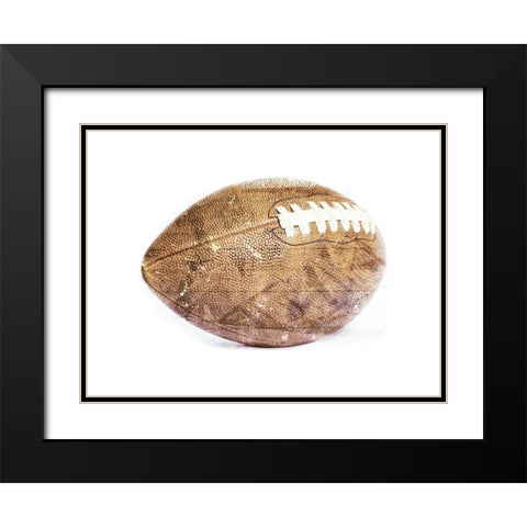 Football Black Modern Wood Framed Art Print with Double Matting by Villa, Mlli