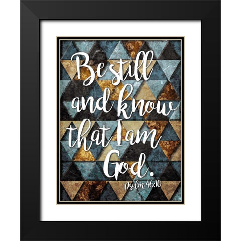 Be Still Black Modern Wood Framed Art Print with Double Matting by Villa, Milli