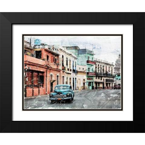 Havanagram Black Modern Wood Framed Art Print with Double Matting by Villa, Milli