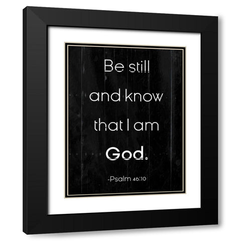 Be Still Black Modern Wood Framed Art Print with Double Matting by Villa, Milli