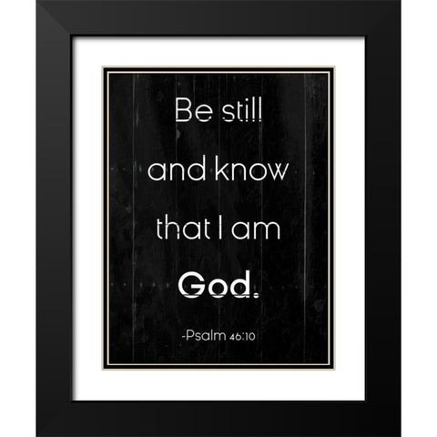 Be Still Black Modern Wood Framed Art Print with Double Matting by Villa, Milli