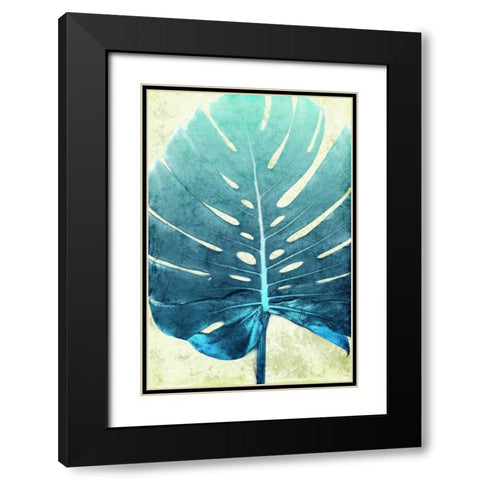 Bright Leaf Black Modern Wood Framed Art Print with Double Matting by Villa, Milli