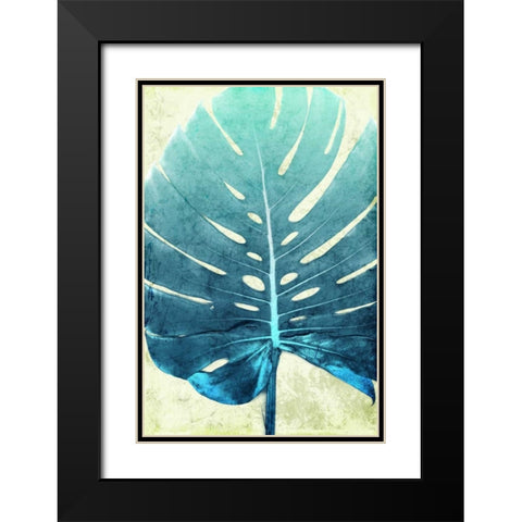 Bright Leaf Black Modern Wood Framed Art Print with Double Matting by Villa, Milli