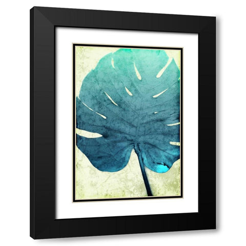 Bright Leaf Too Black Modern Wood Framed Art Print with Double Matting by Villa, Milli