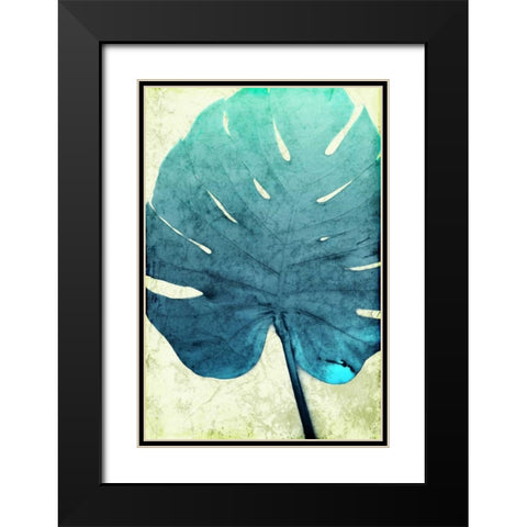 Bright Leaf Too Black Modern Wood Framed Art Print with Double Matting by Villa, Milli