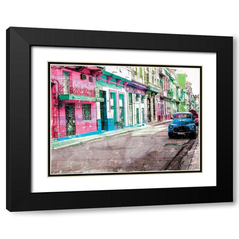 Road To Havana Black Modern Wood Framed Art Print with Double Matting by Villa, Mlli