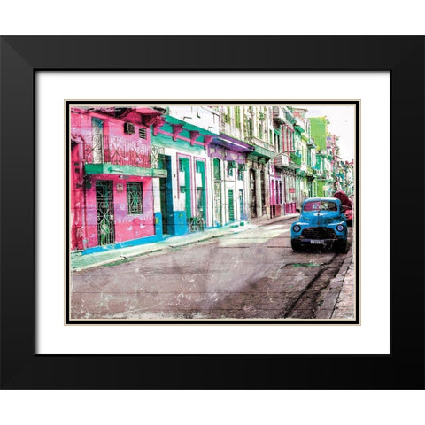Road To Havana Black Modern Wood Framed Art Print with Double Matting by Villa, Mlli
