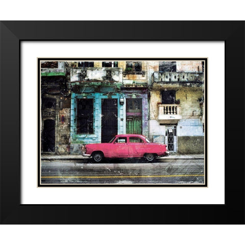 Parked In Havan Black Modern Wood Framed Art Print with Double Matting by Villa, Mlli