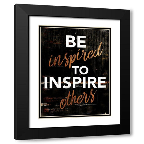Be Inspired Black Modern Wood Framed Art Print with Double Matting by Villa, Mlli