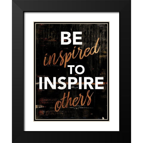 Be Inspired Black Modern Wood Framed Art Print with Double Matting by Villa, Mlli