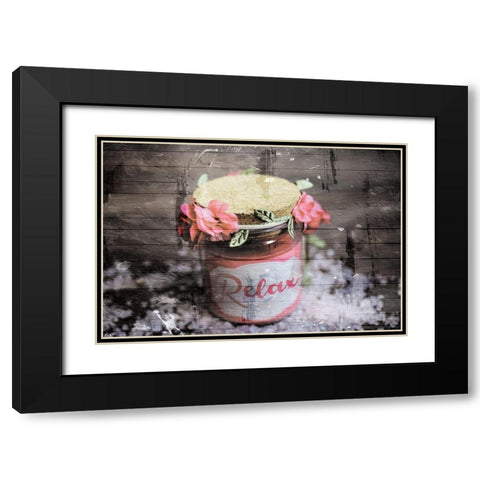 Relaxing Candle Black Modern Wood Framed Art Print with Double Matting by Villa, Mlli