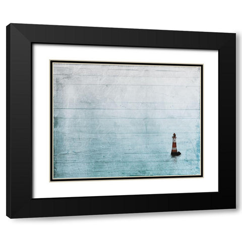 Watching The Sea Black Modern Wood Framed Art Print with Double Matting by Villa, Mlli