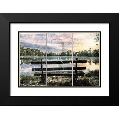 Take A Seat Black Modern Wood Framed Art Print with Double Matting by Villa, Mlli