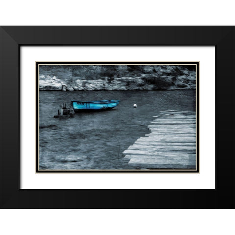 Rest At Sea Black Modern Wood Framed Art Print with Double Matting by Villa, Mlli