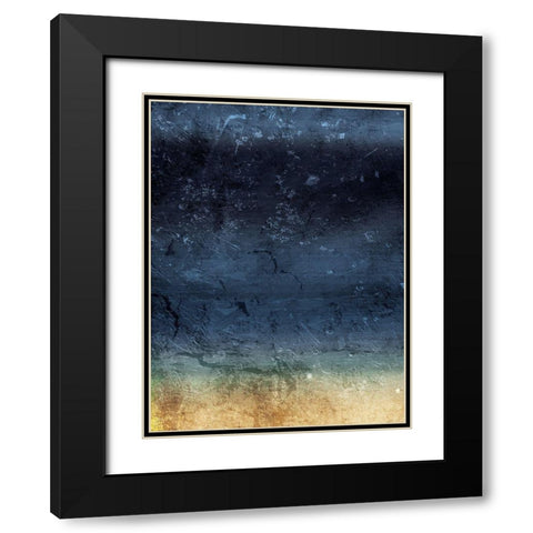 Midnight Gold Black Modern Wood Framed Art Print with Double Matting by Villa, Mlli
