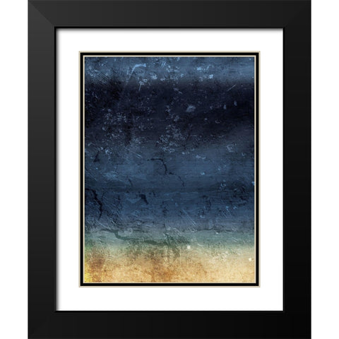 Midnight Gold Black Modern Wood Framed Art Print with Double Matting by Villa, Mlli