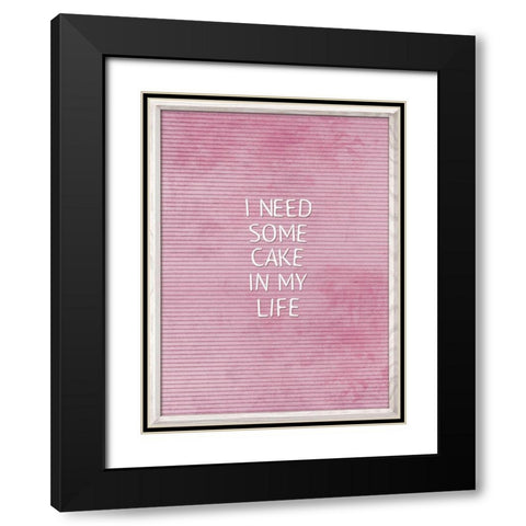 Cake In My Life Black Modern Wood Framed Art Print with Double Matting by Villa, Mlli