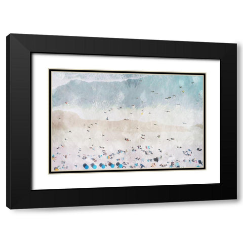 Beaching Out Black Modern Wood Framed Art Print with Double Matting by Villa, Mlli