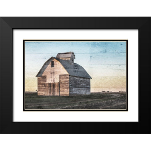 Sunset Barn Black Modern Wood Framed Art Print with Double Matting by Villa, Mlli