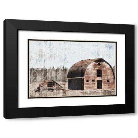 Broken Down Barn Black Modern Wood Framed Art Print with Double Matting by Villa, Mlli