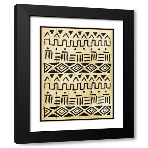 Tribe Light Black Modern Wood Framed Art Print with Double Matting by Villa, Mlli
