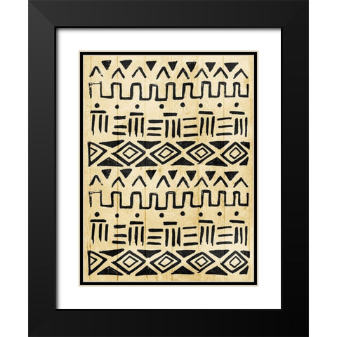 Tribe Light Black Modern Wood Framed Art Print with Double Matting by Villa, Mlli