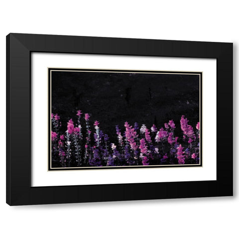Flowers On The Ground Black Modern Wood Framed Art Print with Double Matting by Villa, Mlli