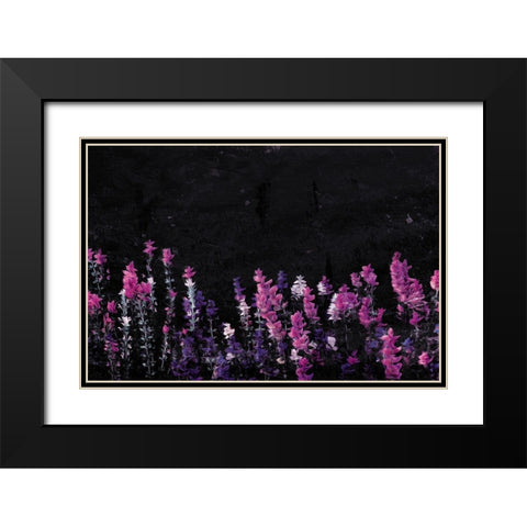 Flowers On The Ground Black Modern Wood Framed Art Print with Double Matting by Villa, Mlli