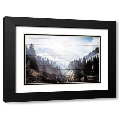 Bright Woods Black Modern Wood Framed Art Print with Double Matting by Villa, Mlli