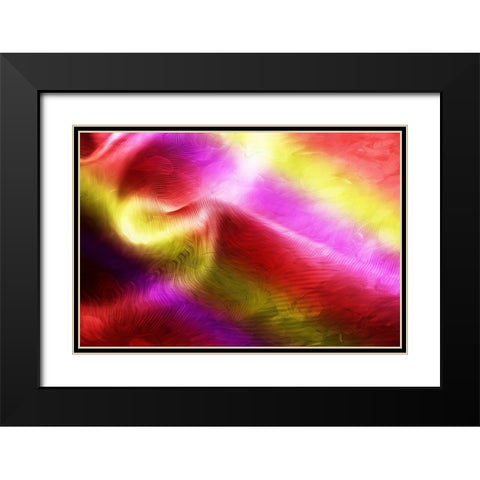 Color Swirl Black Modern Wood Framed Art Print with Double Matting by Villa, Mlli