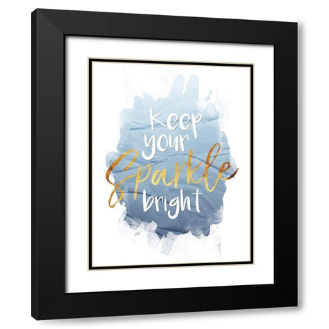 Sparkle Black Modern Wood Framed Art Print with Double Matting by Villa, Mlli