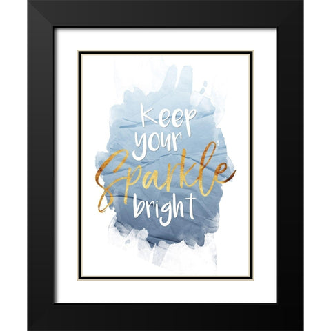 Sparkle Black Modern Wood Framed Art Print with Double Matting by Villa, Mlli