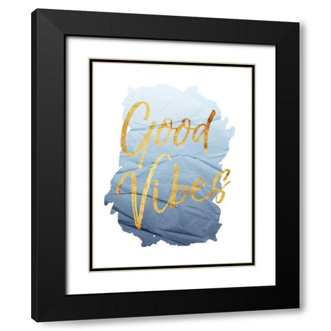 Vibes Black Modern Wood Framed Art Print with Double Matting by Villa, Mlli