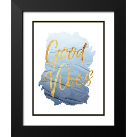 Vibes Black Modern Wood Framed Art Print with Double Matting by Villa, Mlli