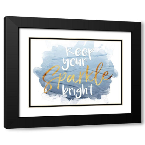 Sparkle Horizontal Black Modern Wood Framed Art Print with Double Matting by Villa, Mlli