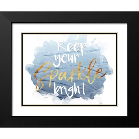 Sparkle Horizontal Black Modern Wood Framed Art Print with Double Matting by Villa, Mlli