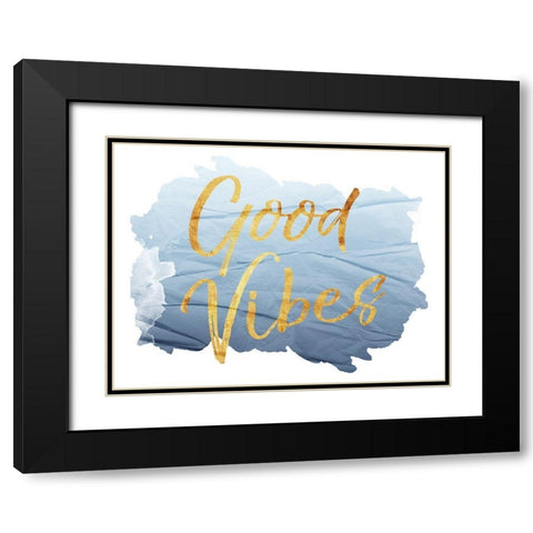 Vibes Horizontal Black Modern Wood Framed Art Print with Double Matting by Villa, Mlli