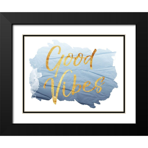Vibes Horizontal Black Modern Wood Framed Art Print with Double Matting by Villa, Mlli