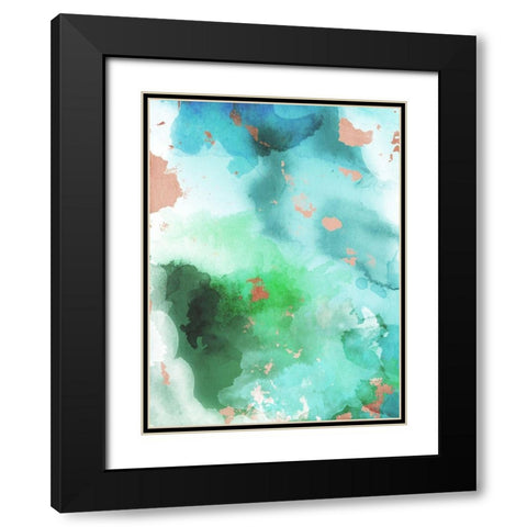 Abstract Watercolors Black Modern Wood Framed Art Print with Double Matting by Villa, Mlli