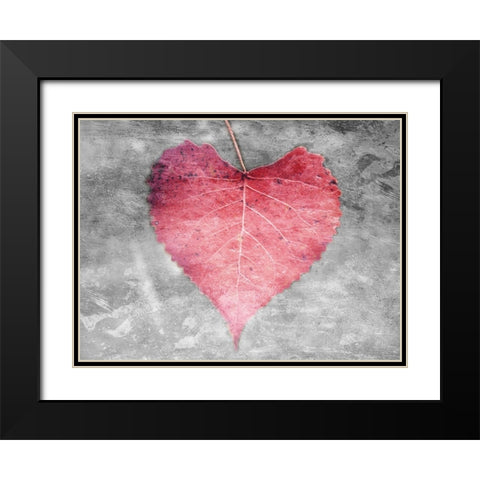 Love Leaves Black Modern Wood Framed Art Print with Double Matting by Villa, Mlli