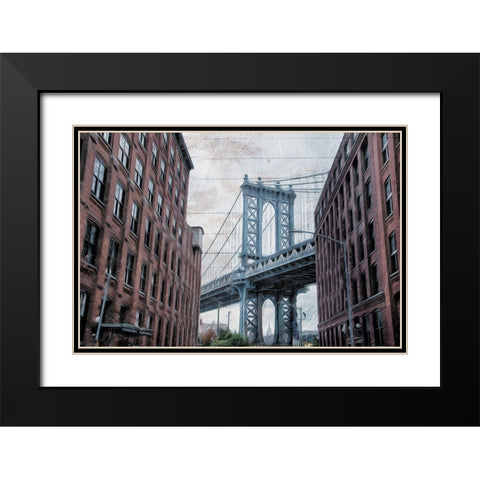 I See A Bridge Black Modern Wood Framed Art Print with Double Matting by Villa, Mlli